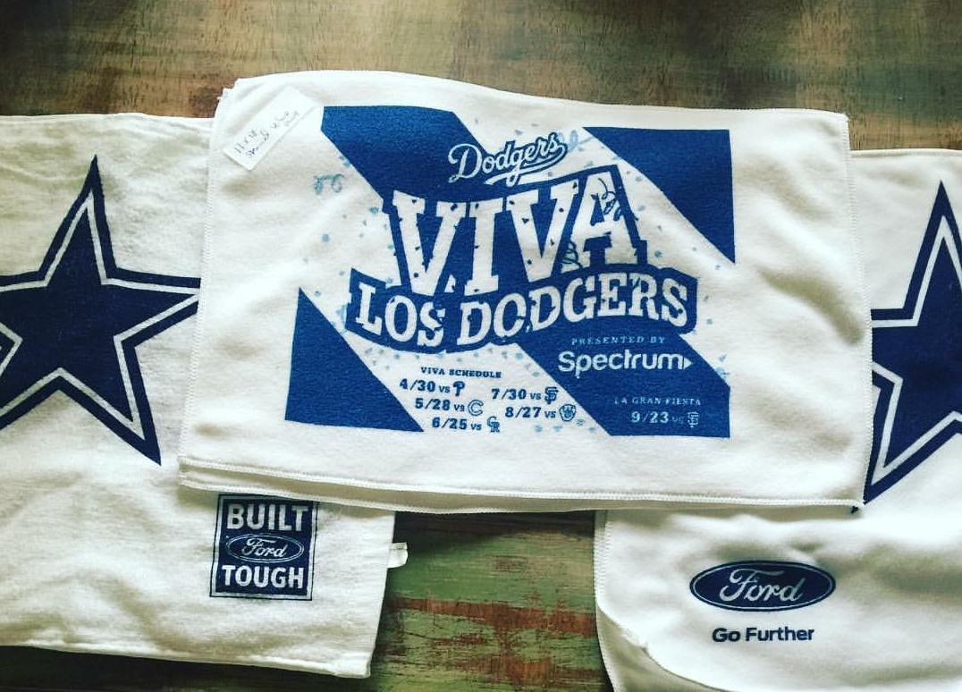 Custom Baseball Rally Towels for the Los Angeles Dodgers