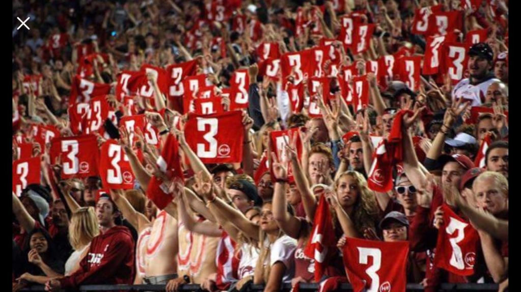 Custom Rally Towels - tyler hilinski , Fans cheering and waiving towels to show support