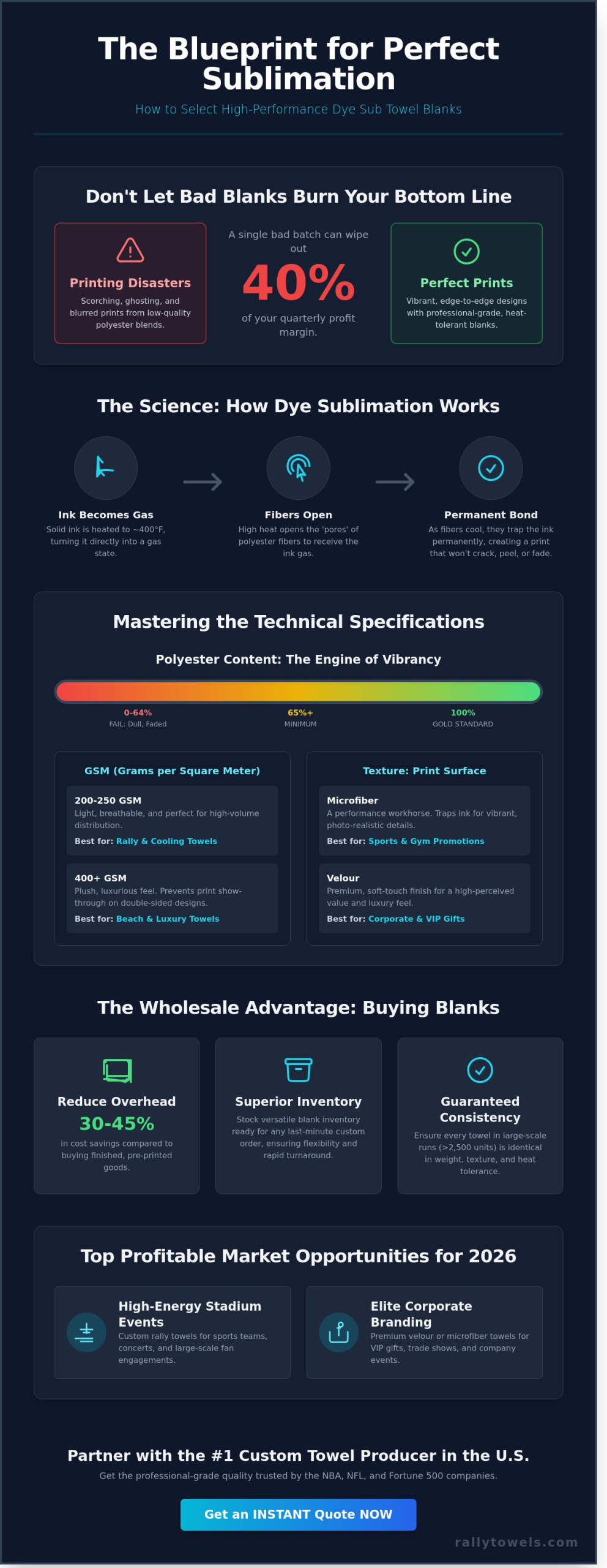 Blanks Dye Sub Towels: The Ultimate Wholesale Buying Guide for 2026 - Infographic