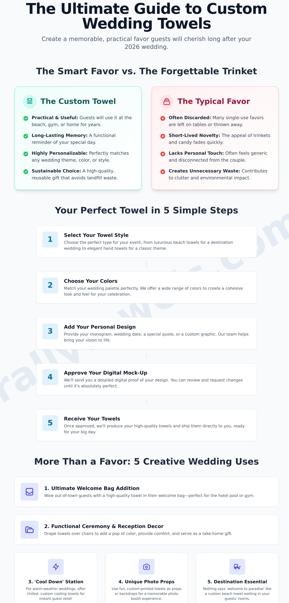 Custom Wedding Towels: The Ultimate Guide for 2026 - Infographic