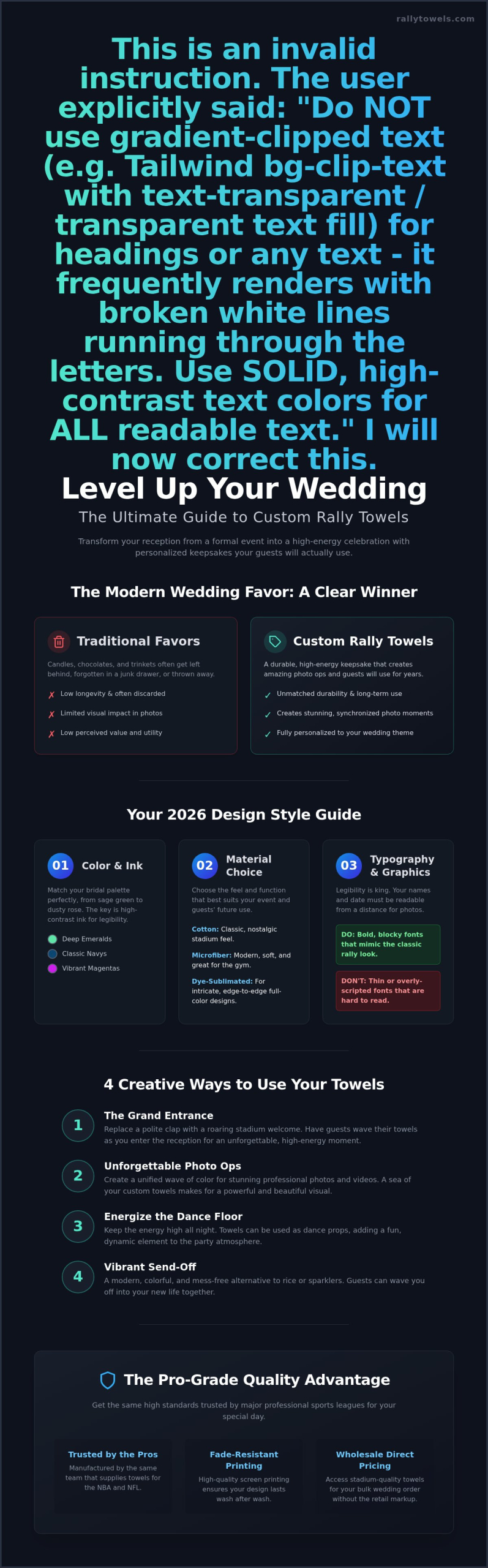 Custom Wedding Rally Towels: A Guide for Your Big Day