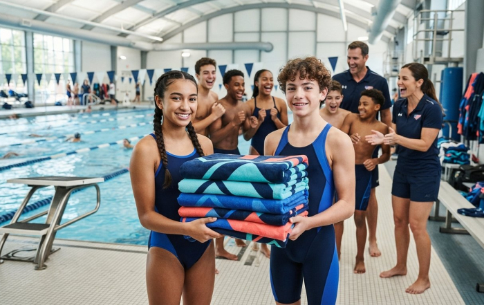 Custom Swim Team Towels: A Guide for Coaches & Clubs - Hero Image