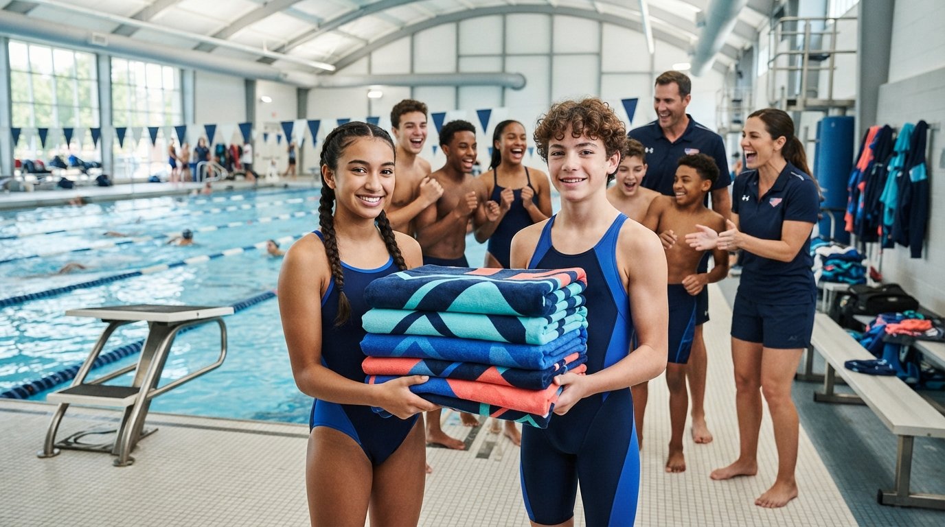 Custom Swim Team Towels: A Guide for Coaches & Clubs